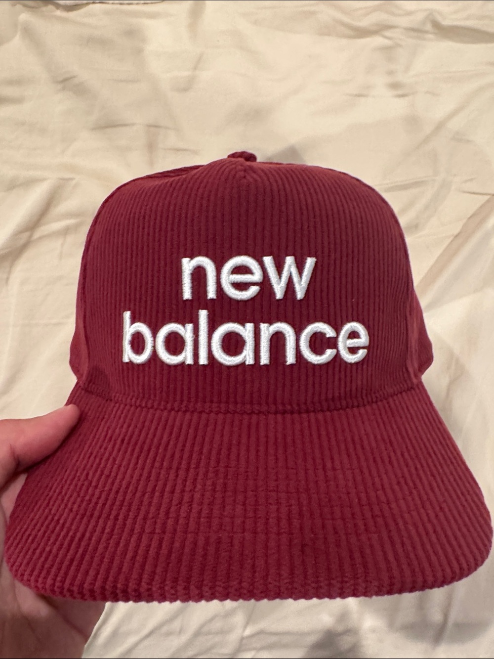 New Balance Corduroy Cap in Maroon with White Embroidery 47 Brand New Era